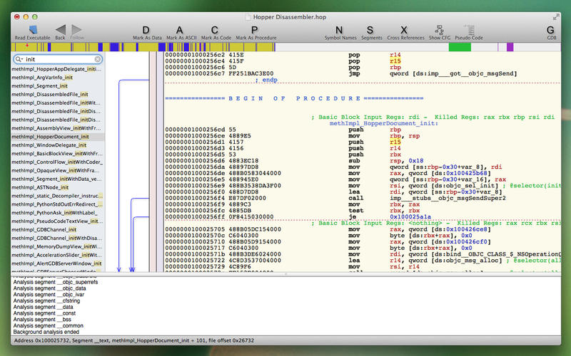dump memory range with hopper disassembler mac